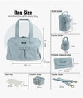 Borsa Pannolini Multifunctional Mummy Bag Azzurra con Fiocco