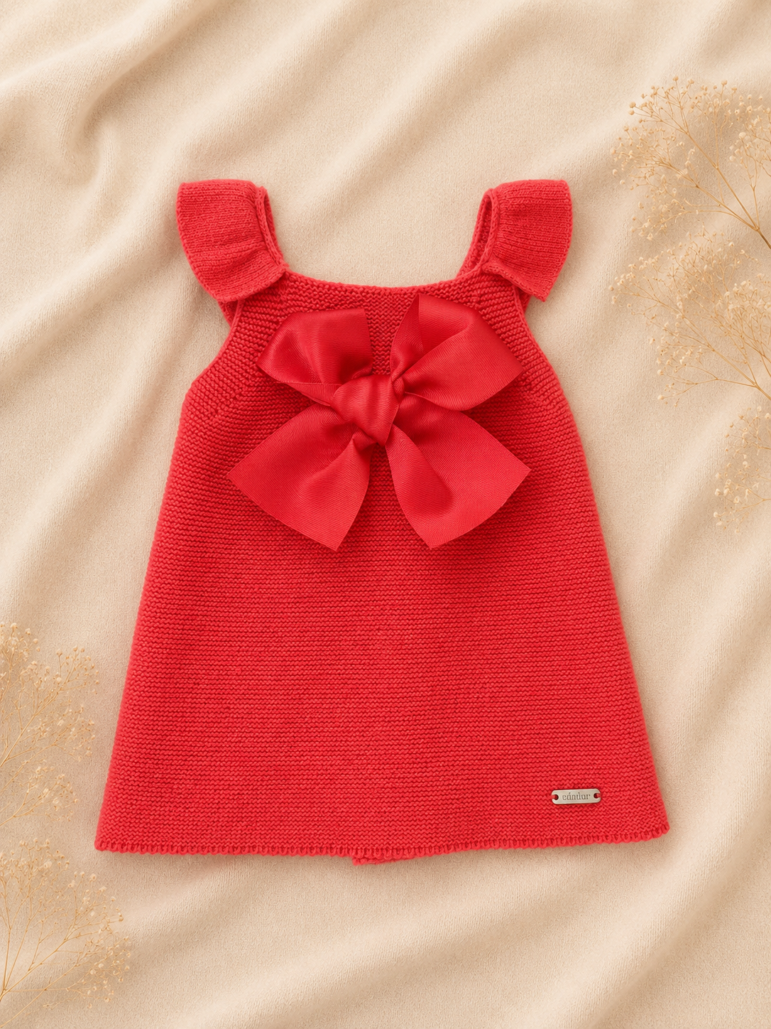 Vestito Condor rosso con fiocco in filo