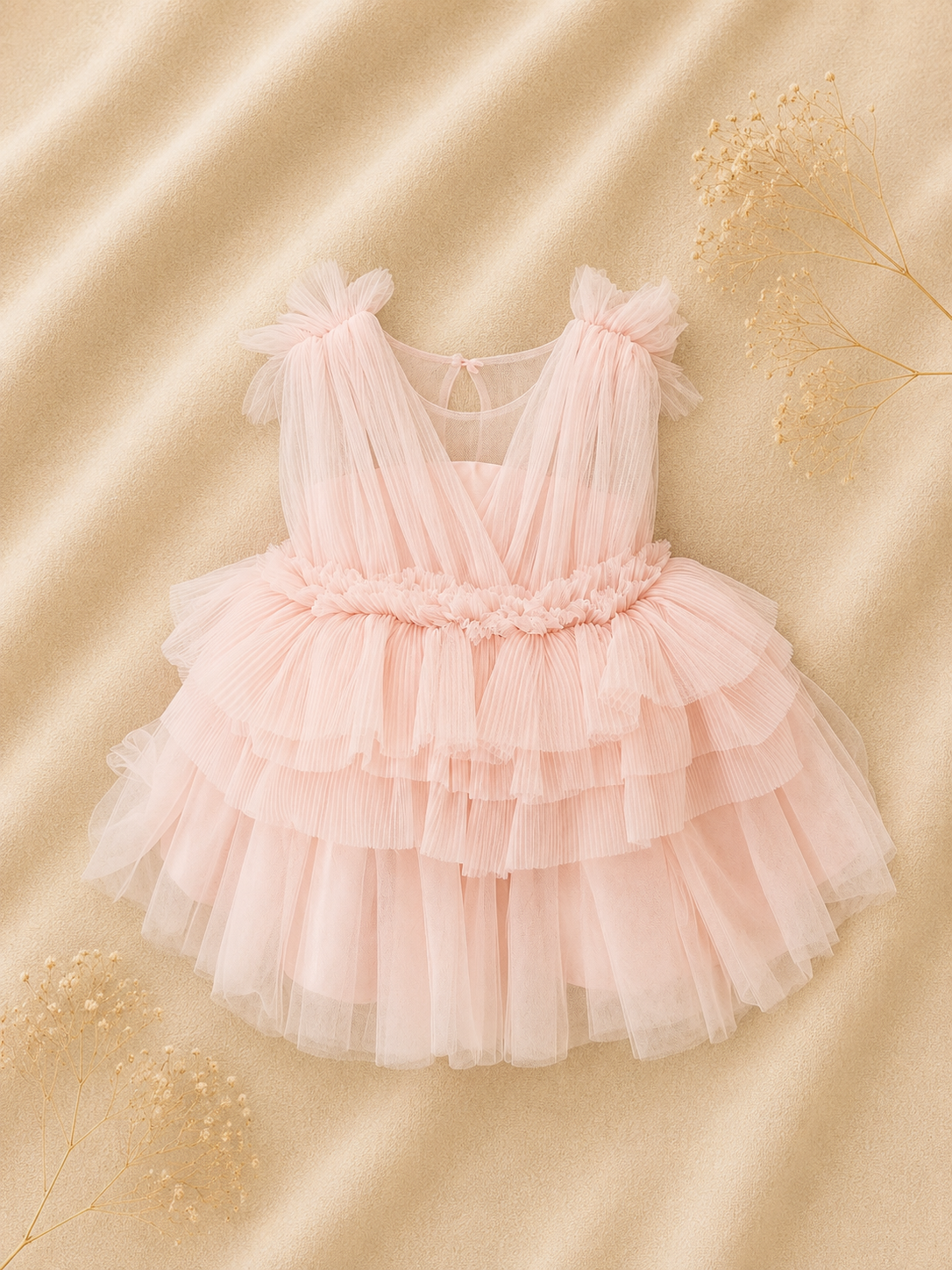 Abito cerimonia il tulle rosa