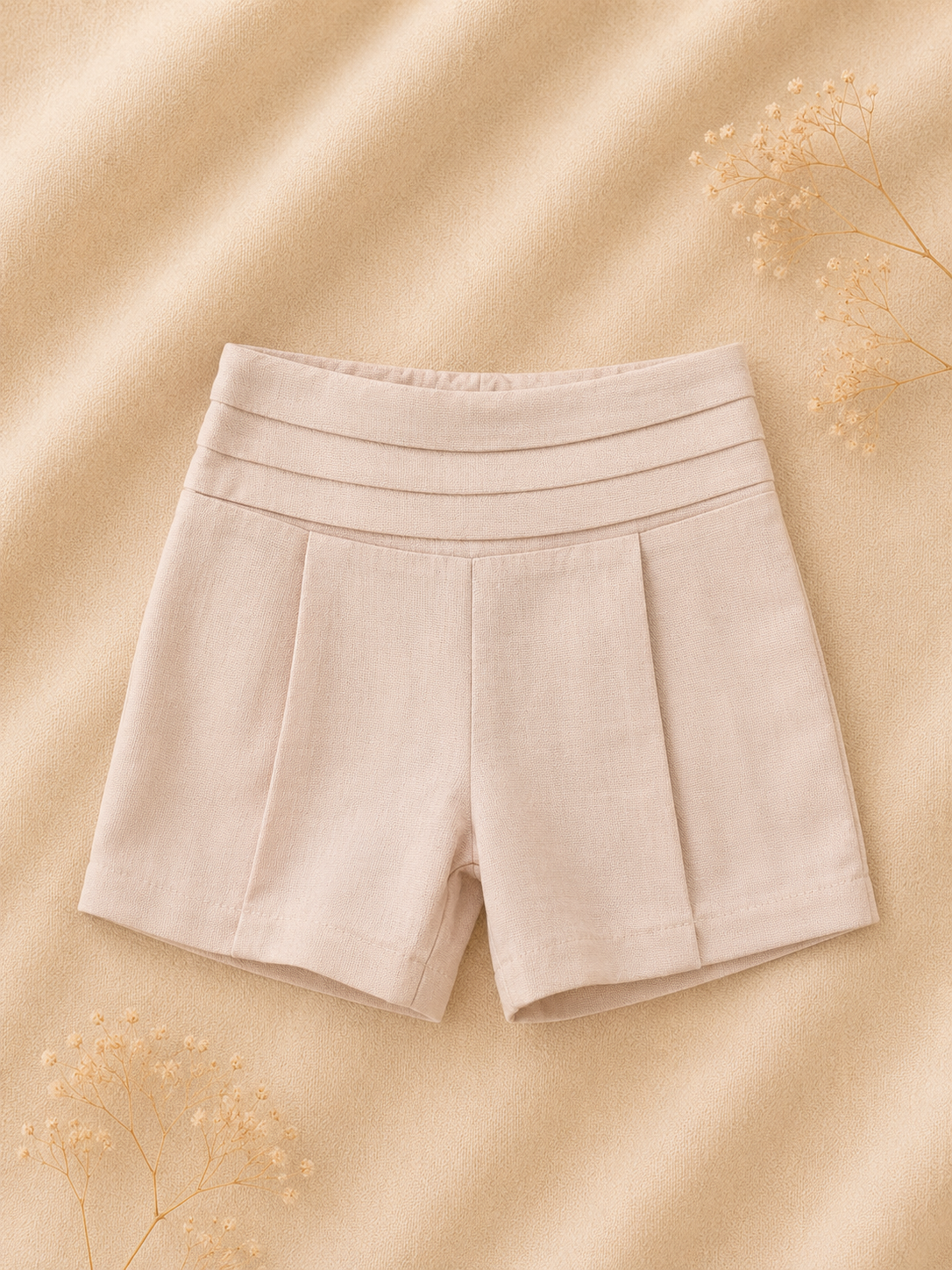 Shorts beige con camicia bianca – Cerimonia Bambino