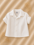 Completo Cerimonia Bambino – Camicia Bianca Manica  e Shorts regolabile
