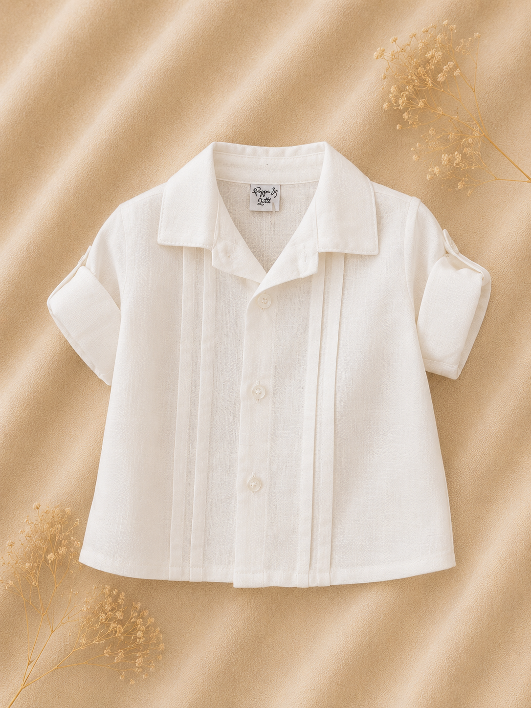 Completo Cerimonia Bambino – Camicia Bianca Manica  e Shorts regolabile