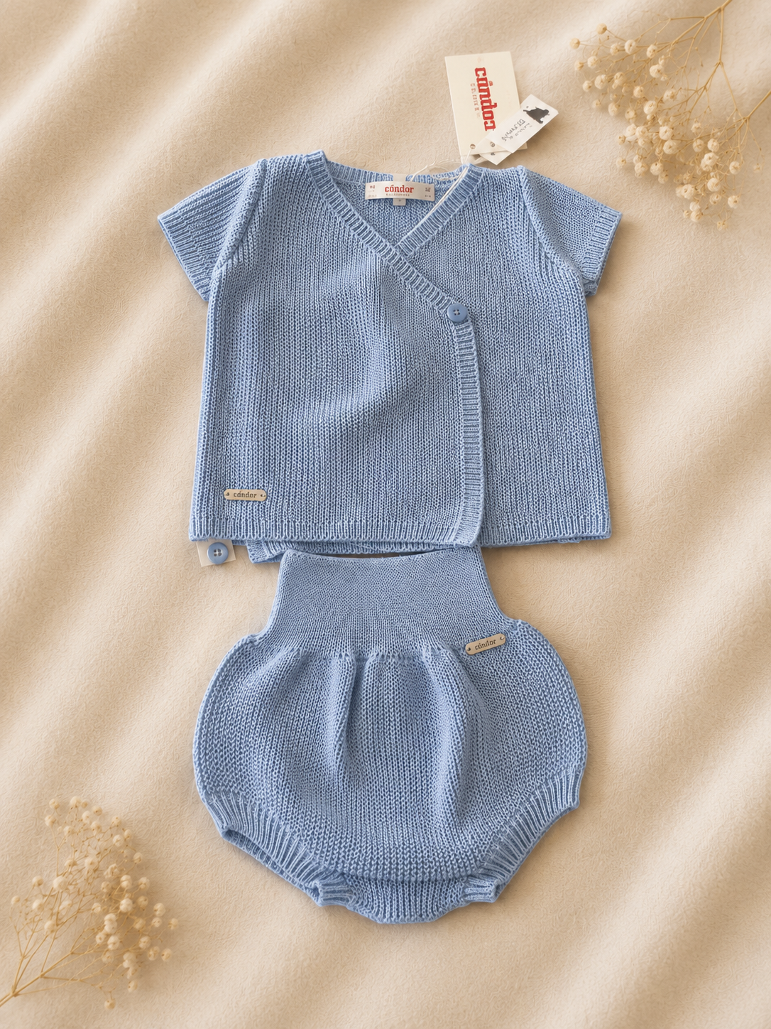Completo Neonato in Filo Azzurro| Condor