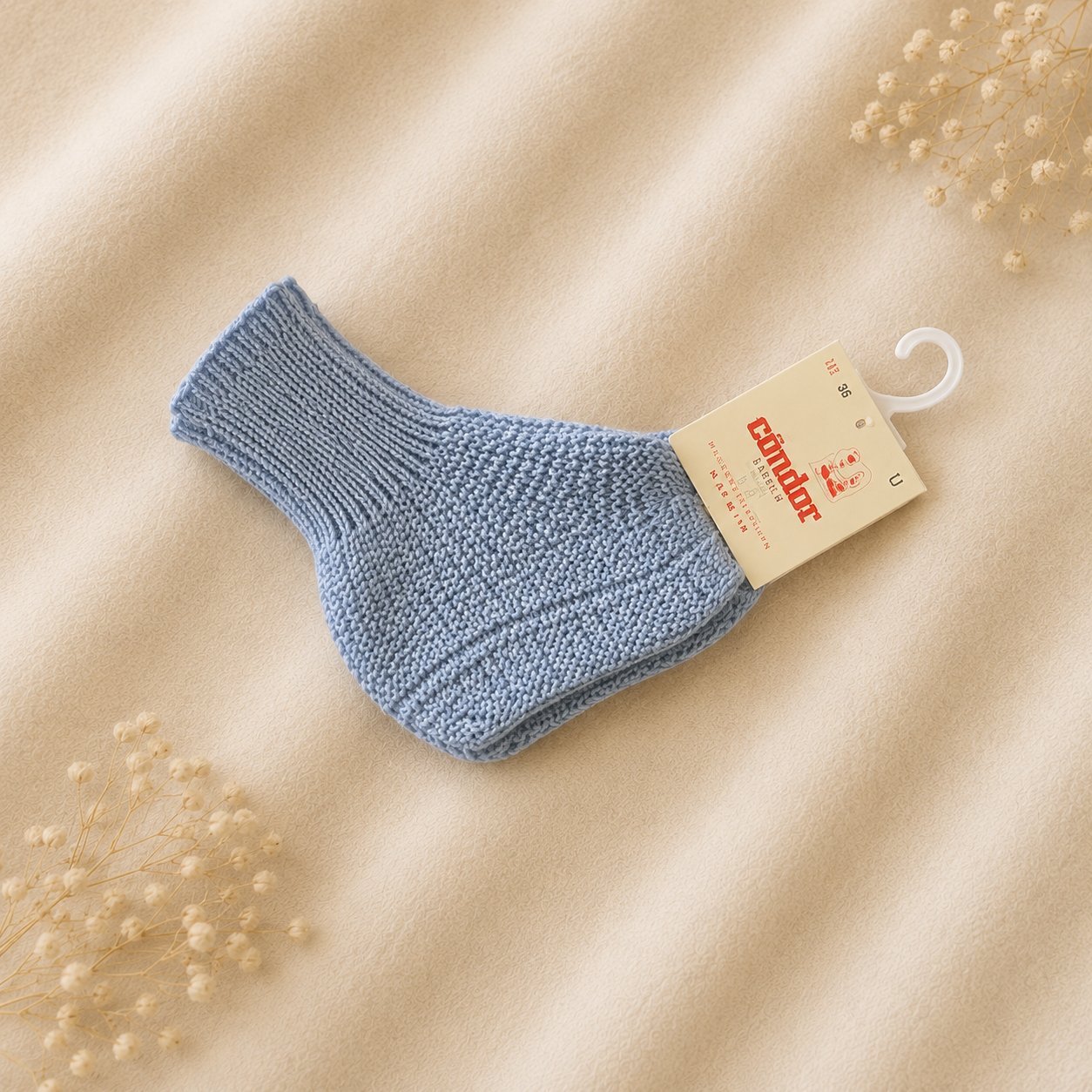 Calzini Neonato in Filo Azzurro — Condor