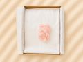 Lenzuolino Neonato Bianco e Rosa con Fiore
