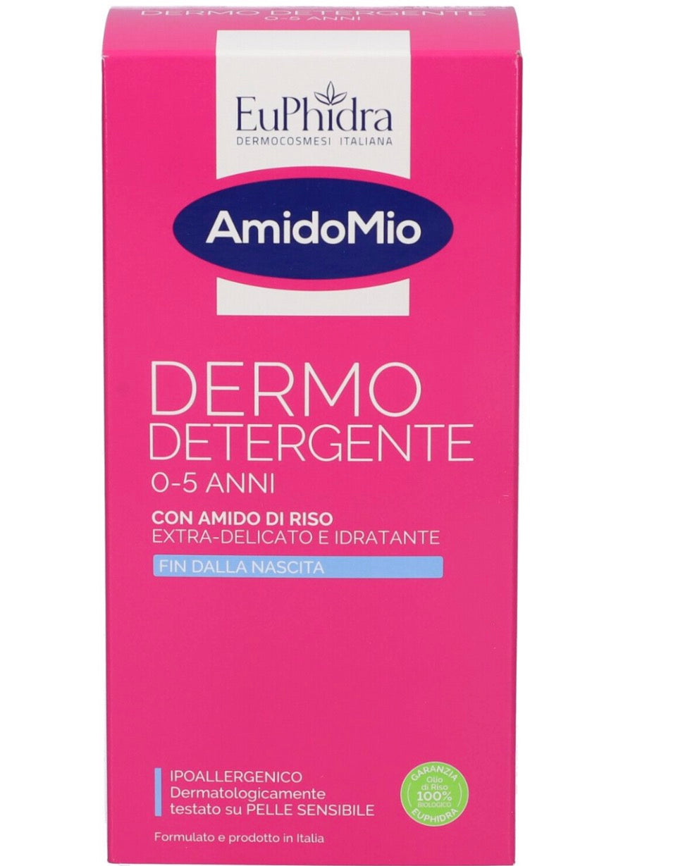 EuPhidra AmidoMio Dermo Detergente 0-5 Anni – Con Amidi di Riso Extra Delicato e Idratante
