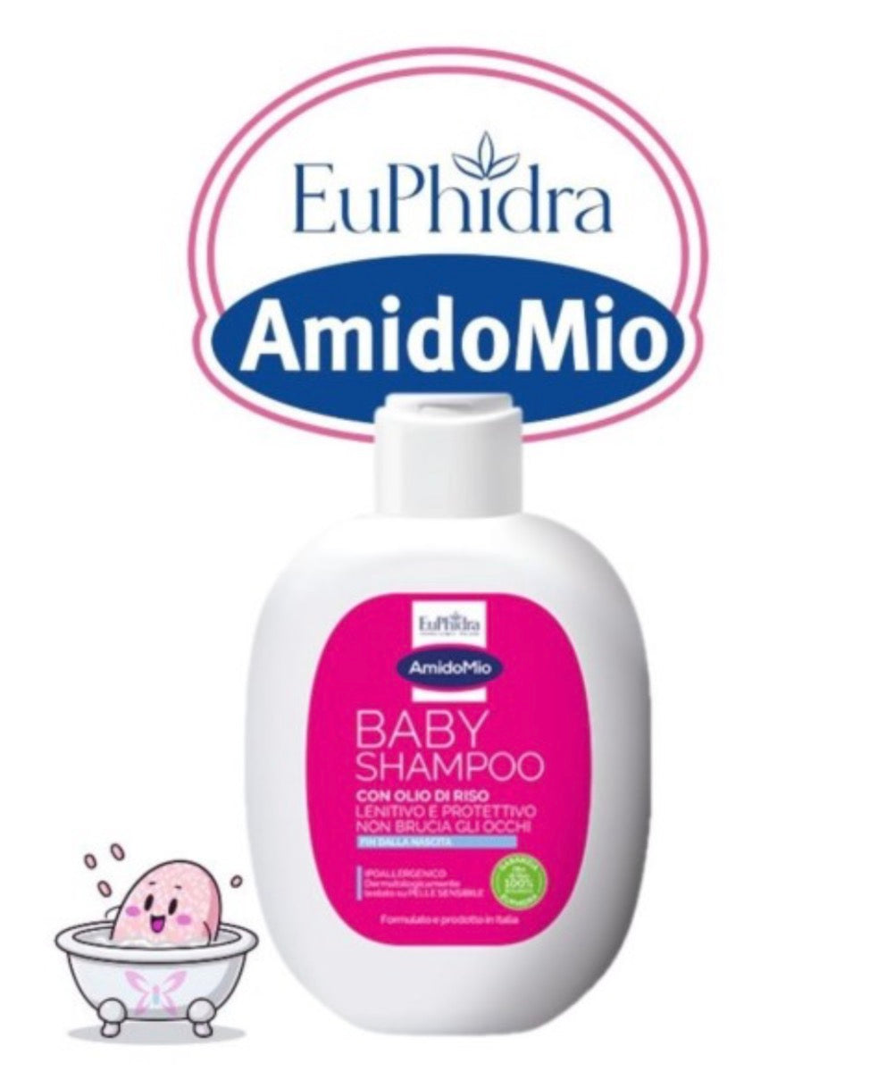 EuPhidra AmidoMio Baby Shampoo – Delicato con Amido di Riso (dalla nascita)