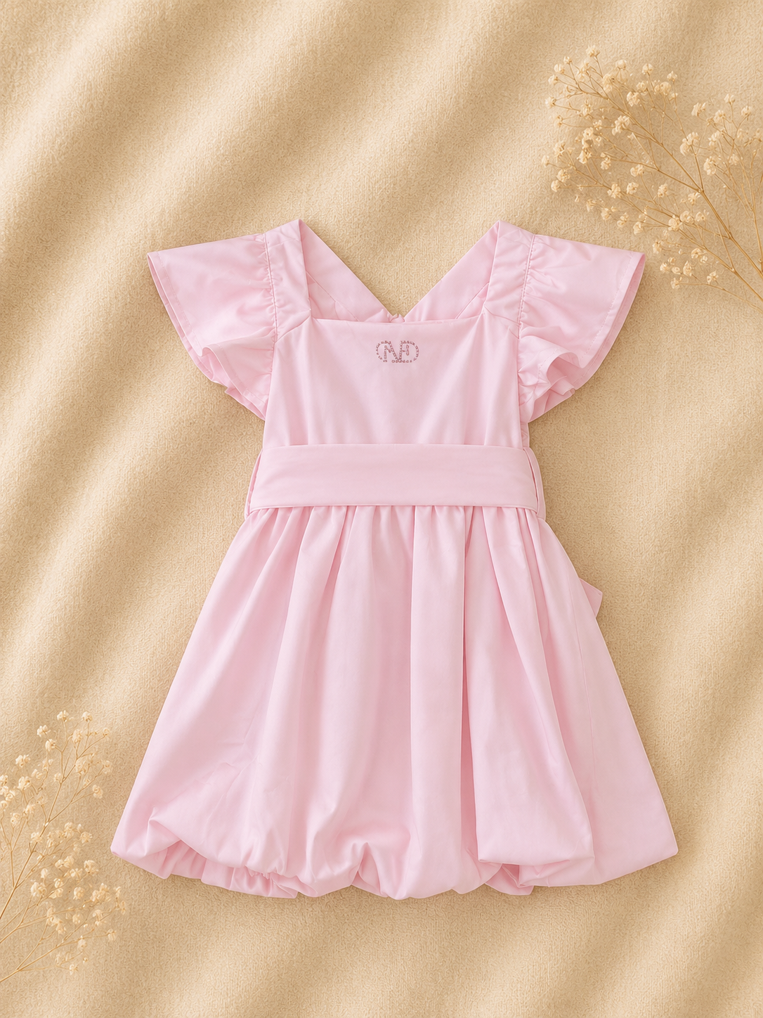 Vestito Rosa con Brillantini Logo Fun&Fun