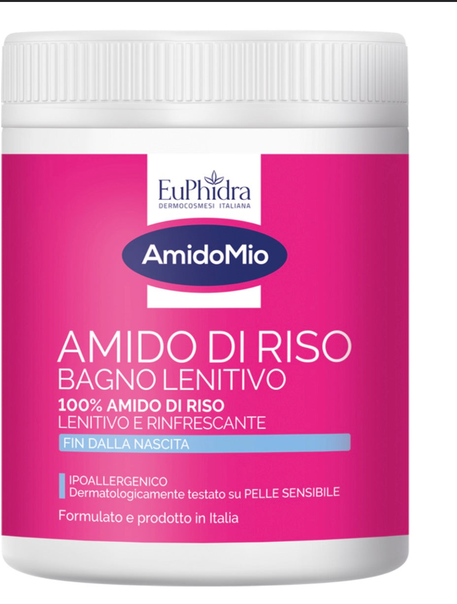 EuPhidra AmidoMio Amido di Riso Bagno Lenitivo – 100% Amido di Riso (dalla nascita)