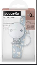 Suavinex Selection Clip Portaciuccio Tessuto Azzurro Coniglio +0m