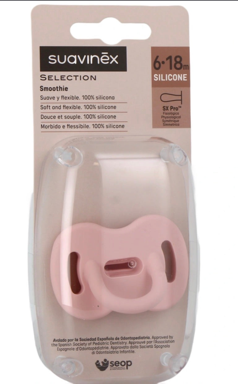 Suavinex Selection Smoothie – Ciuccio Silicone Rosa 6-18m