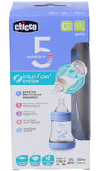 Chicco Perfect 5 Intui-Flow – Biberon Silicone 150ml 0m+ Azzurro
