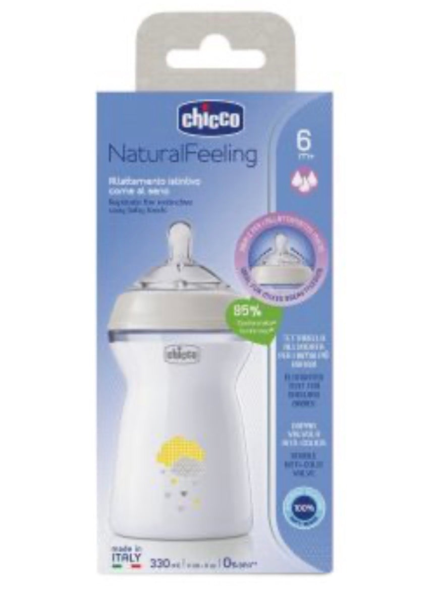 Chicco NaturalFeeling – Biberon Silicone 330ml 6m+