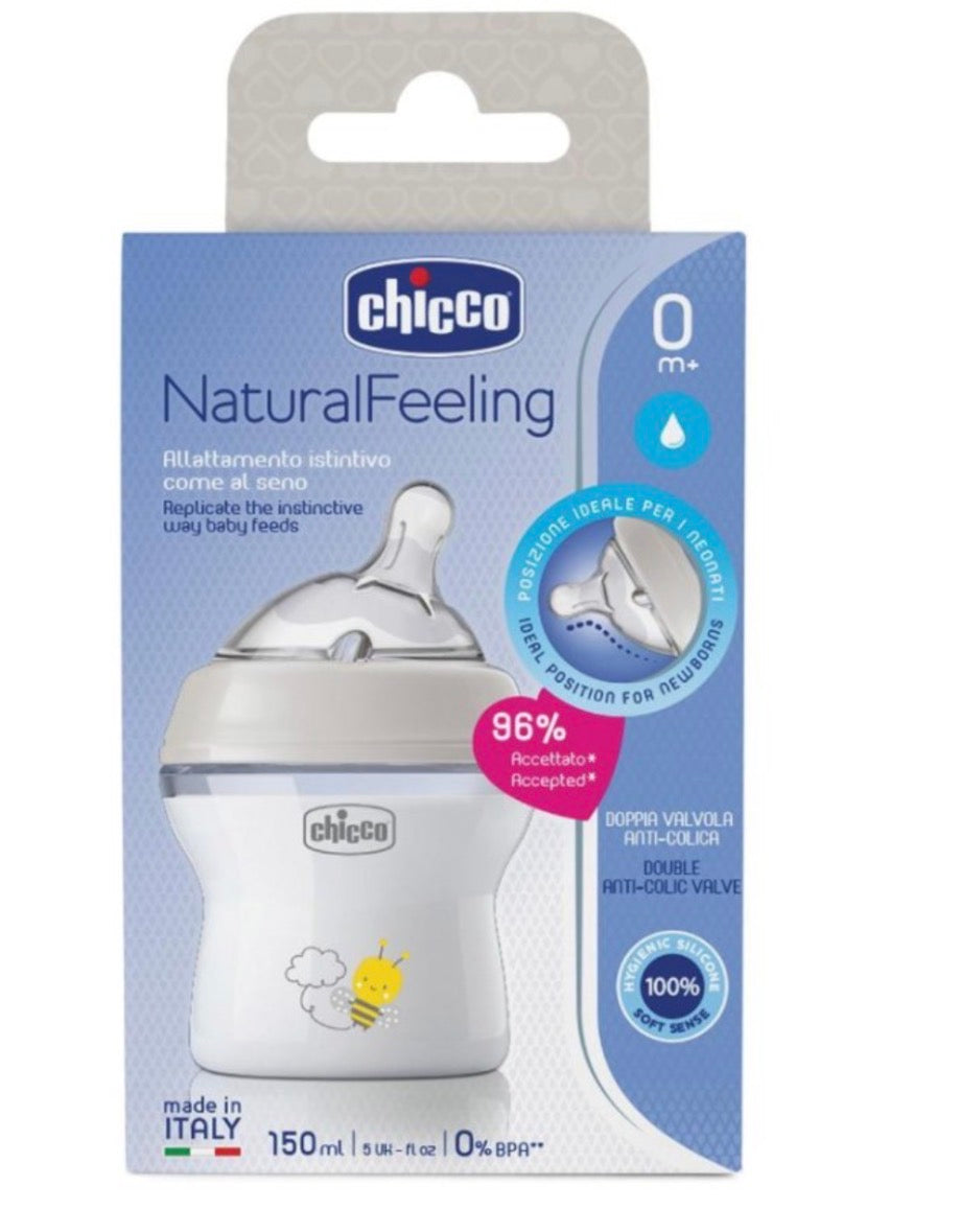 Chicco NaturalFeeling – Biberon Silicone 150ml 0m+