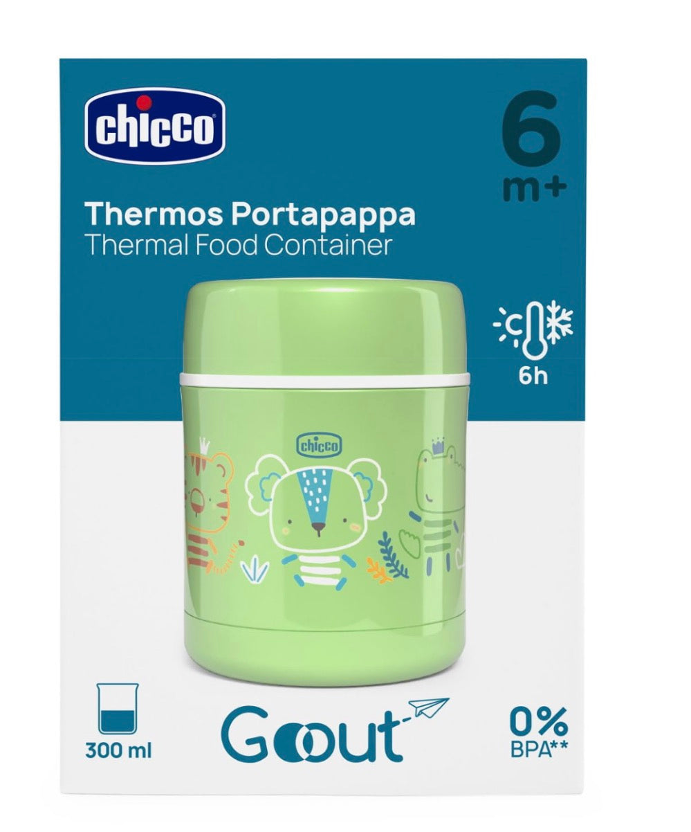 Chicco Thermos Portapappa Goout 300ml – Verde Animali