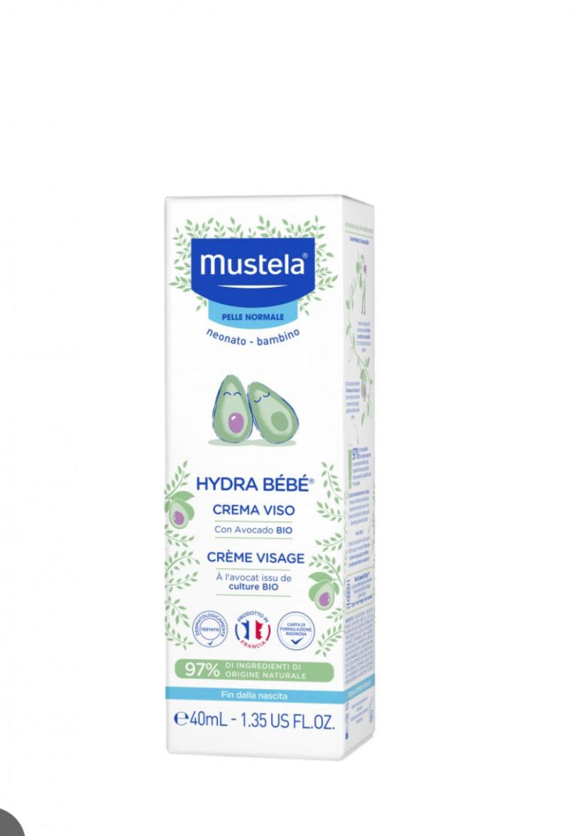 Mustela Hydra Bébé Crema Viso – Con Avocado Bio 40ml