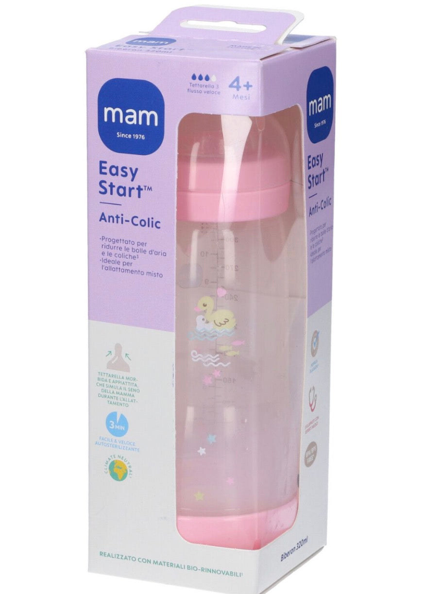 MAM Easy Start Anti-Colic Rosa 4m+ 320ml