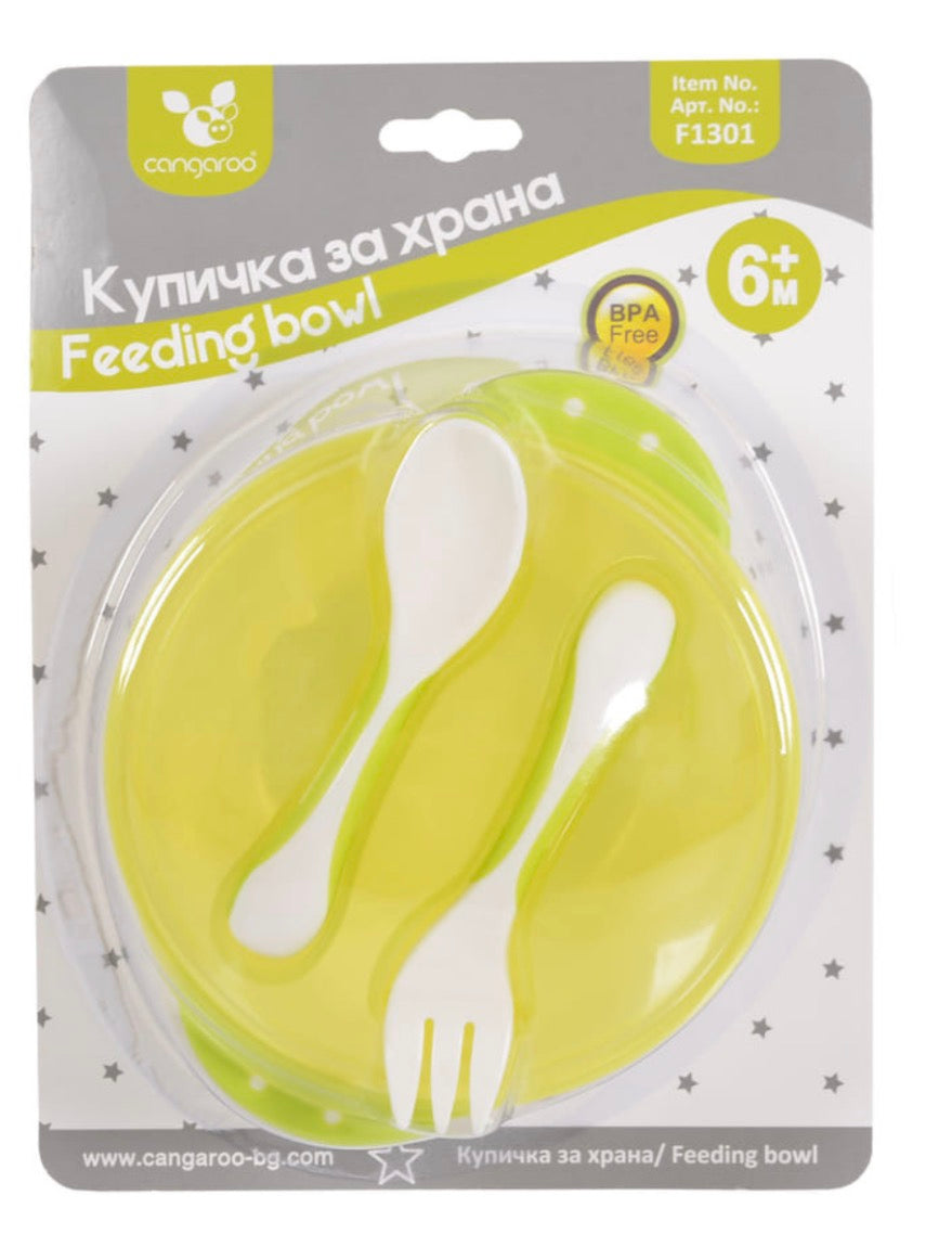 Cangaroo Feeding Bowl con Posate 6m+